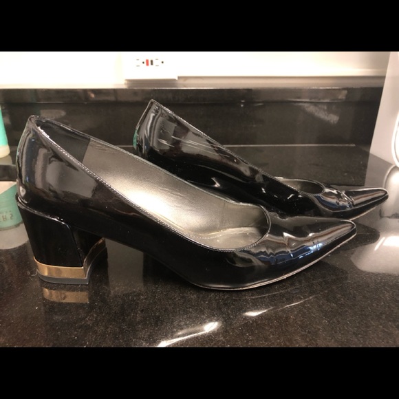 Stuart Weitzman Patent Leather Block Heel Pumps - Picture 2 of 6
